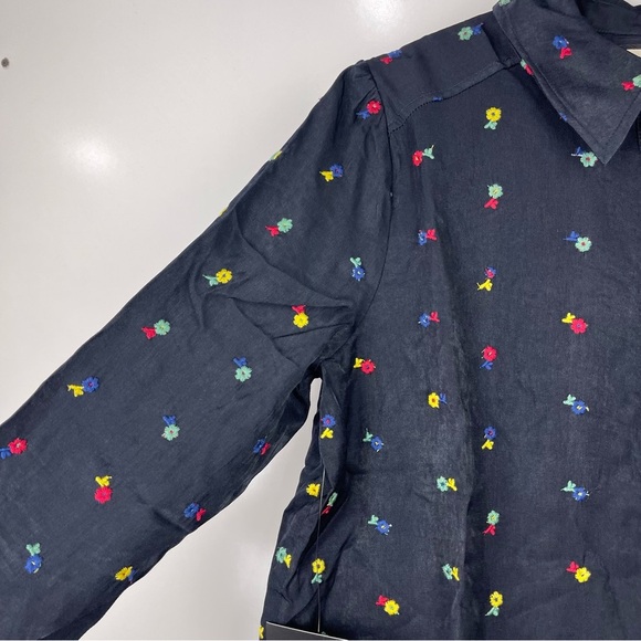 NEW Tuckernuck Floral Embroidered Callahan Shirt Dress Long Sleeve Size Small - Picture 4 of 11